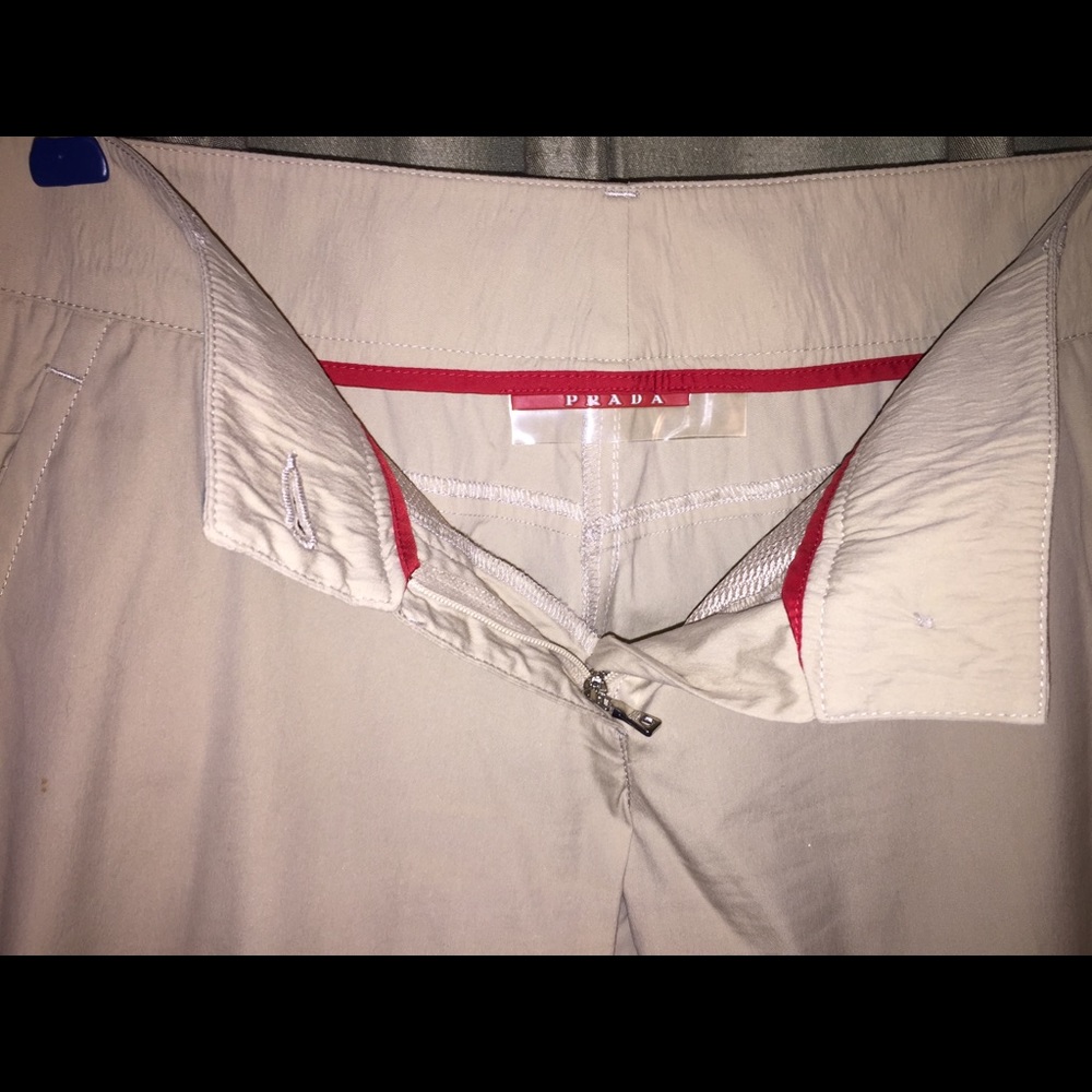 Prada beige bermudas/capri size 42.